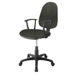 Silla Operativa con Brazos Clasica 1512 Tela Mini Grafito