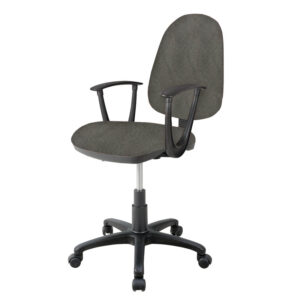 Silla Operativa con Brazos Clasica 1512 Tela Mini Color Acero