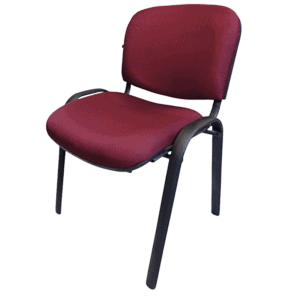 Silla de Visita Allegro sin Brazos en Tela Mini Color Ciruela