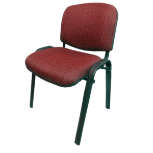 Silla de Visita Allegro sin Brazos en Tela Stanley Color Ciruela