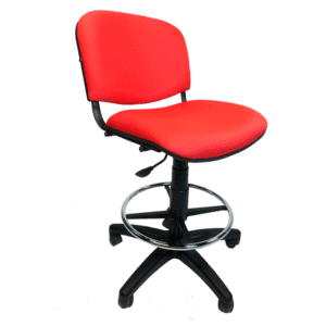Silla Cajero Allegro Sin Brazos en Tela Mini Color Rojo