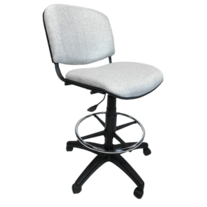Silla Cajero Allegro sin Brazos en Tela Addison Color Gris ClAro