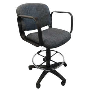 Silla Cajero Allegro con Brazos en Tela Addison Color Plumbago