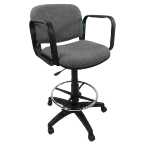 Silla Cajero Allegro con Brazos en Tela Addison Color Gris