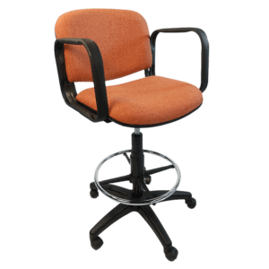 Silla Cajero Allegro con Brazos en Tela Addison Color Naranja