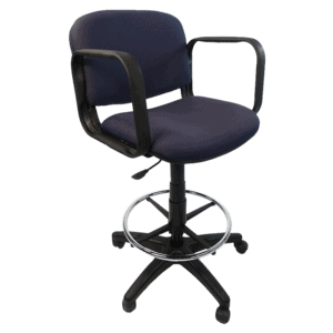 Silla Cajero Allegro con Brazos en Tela Mini Color Azul Marino