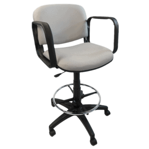 Silla Cajero Allegro con Brazos en Tela Mini Color Acero