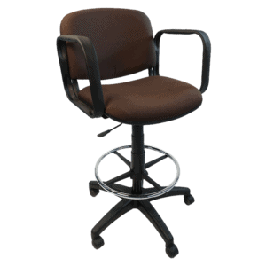 Silla Cajero Allegro con Brazos en Tela Mini Color Café