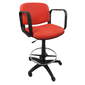 Silla Cajero Allegro con Brazos en Tela Mini Color Rojo