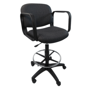 Silla Cajero Allegro con Brazos en Tela Stanley Color Azul Marino