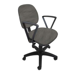Silla Operativa con Brazos Regia 1011 Tela Mini Color Acero