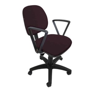 Silla Operativa con Brazos Regia 1011 Tela Mini Ciruela