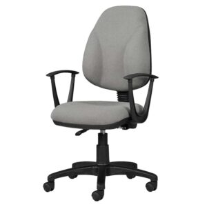 Silla Operativa con Brazos Tiempo 3511 Tela Mini Color Acero