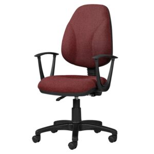 Silla Operativa con Brazos Tiempo 3511 Tela Mini Ciruela