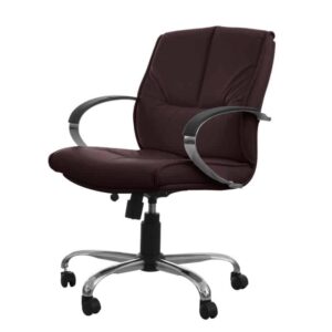 Silla Semi-Ejecutiva Kahlo Piel Chocolate