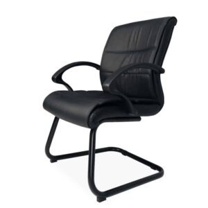 Silla Visita con Brazos Orozco Piel Negra
