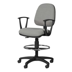Silla Cajero Regia con Brazos 1007 Tela Mini Acero