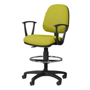 Silla Cajero Regia con Brazos 1007 Tela Mini Verde Manzano