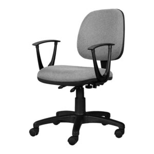 Silla Operativa con Brazos Tiempo 3502 Tela Mini Acero
