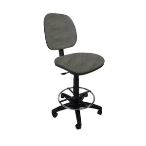 Silla Cajero sin Brazos Regia 1007 Aro Cromado Tela Mini Color Acero