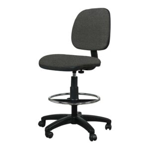 Silla Cajero Tiempo sin Brazos Aro Cromado 3507 Tela Mini Grafito