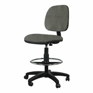 Silla Cajero Tiempo sin Brazos Aro Cromado 3507 Tela Mini Acero
