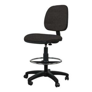 Silla Cajero Tiempo sin Brazos Aro Cromado 3507 Tela Mini Café