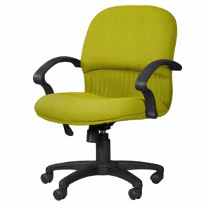 Silla Semi Ejecutiva Etna Tela Mini Verde Manzano