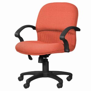 Silla Semi Ejecutiva Etna Tela Mini Coral