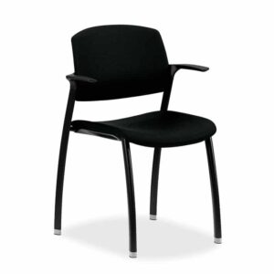 Silla Visita con Brazos FGC2.E. sin ruedas Tela Confetti Negro
