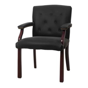 Silla Visita Piel 6545N Piel genuina Color Negro