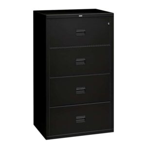 Archivero 4 Gavetas Horizontal Contra Incendio Metálico Negro