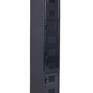Locker Metálico 4 Puertas 1.80x38x45 Negro