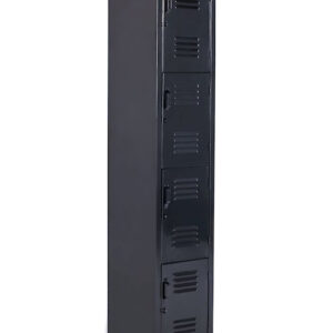 Locker Metálico 4 Puertas 1.80x38x37 Negro