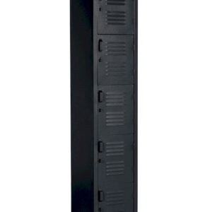 Locker Metálico 5 Puertas 1.80x38x37 Negro