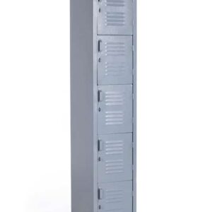 Locker Metálico 5 Puertas 1.80x38x45 Gris