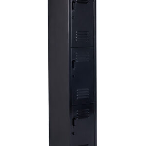 Locker Metálico 3 Puertas 1.80x38x37 Negro