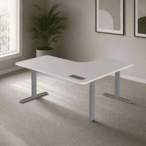 Escritorio Elevable en L 529 Livello 180x150cm - Blanco