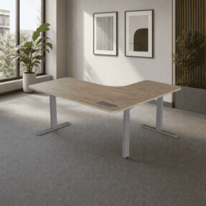 Escritorio Elevable en L 529 Livello 180x150cm - Eucalipto