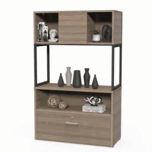Librero para Credenza Urban 608 Nogal
