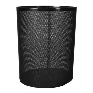 Cesto Basurero en Lamina Perforada 1.6mm cal. 24 Negra