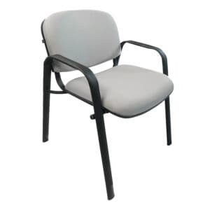 Silla de Visita Allegro con Brazos en Tela Mini Color Acero