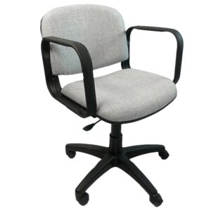 Silla Operativa Allegro con Brazos en Tela Addison Color Gris ClAro