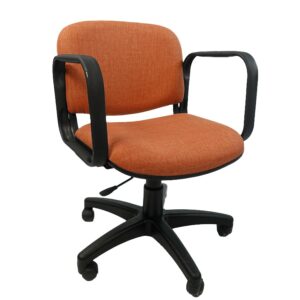 Silla Operativa Allegro con Brazos en Tela Addison Color Naranja