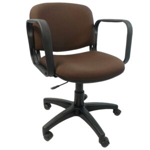 Silla Operativa Allegro con Brazos en Tela Mini Color Café