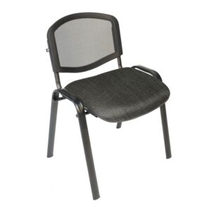 Silla Visita s/b Respaldo Mesh Tela Addison Color Gris