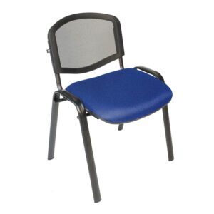 Silla Visita s/b Respaldo Mesh Tela Mini Color Azul Eléctrico