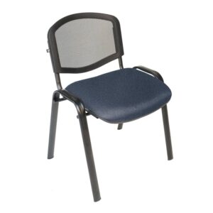 Silla Visita s/b Respaldo Mesh Tela Mini Color Marino
