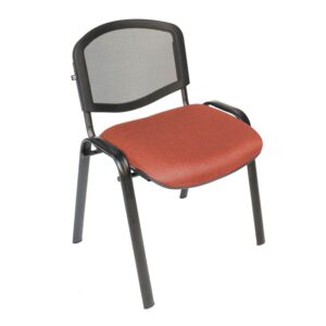 Silla Visita s/b Respaldo Mesh Tela Mini Color Coral