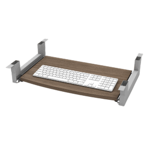 Porta Teclado Ajustable KBS de Melamina Nogal